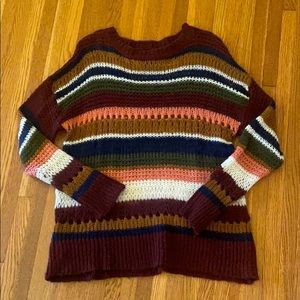 Retro Oversized Multicolor Sweater